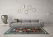 Machine Washable Persian Light Blue Traditional Rug in a Living Room, wshtr699lblu