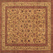 Square Persian Brown Traditional Rug, tr69brn