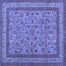 Square Persian Blue Traditional Rug, tr69blu