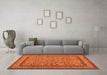 Machine Washable Persian Orange Traditional Area Rugs in a Living Room, wshtr69org