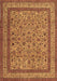 Machine Washable Persian Brown Traditional Rug, wshtr69brn