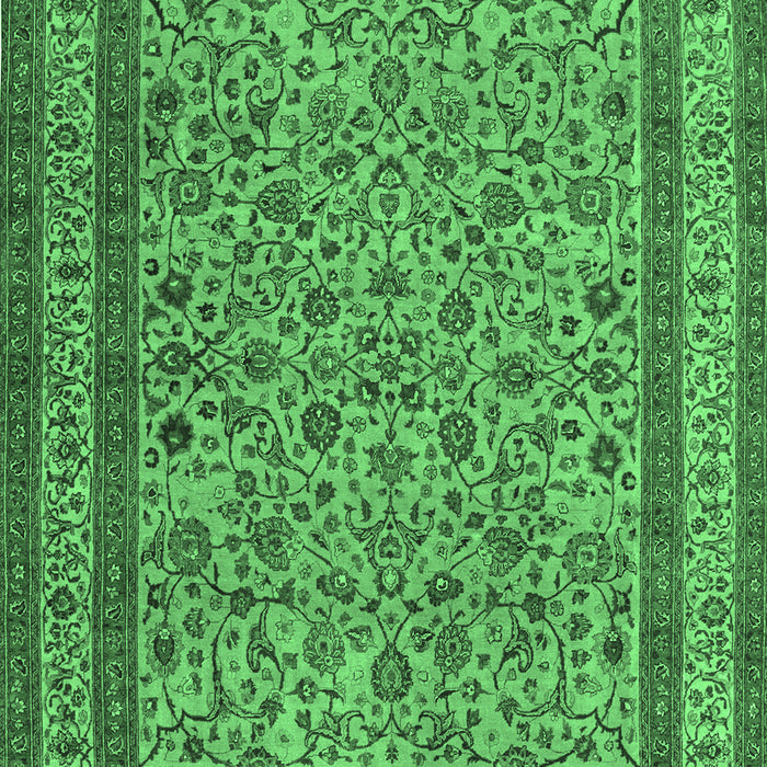 Machine Washable Persian Emerald Green Traditional Area Rugs, wshtr69emgrn