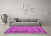 Machine Washable Persian Purple Traditional Area Rugs in a Living Room, wshtr69pur