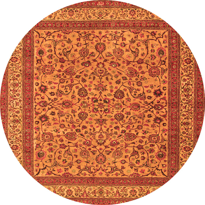 Machine Washable Persian Orange Traditional Area Rugs, wshtr69org