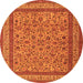 Machine Washable Persian Orange Traditional Area Rugs, wshtr69org