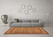 Machine Washable Persian Brown Traditional Rug in a Living Room,, wshtr69brn