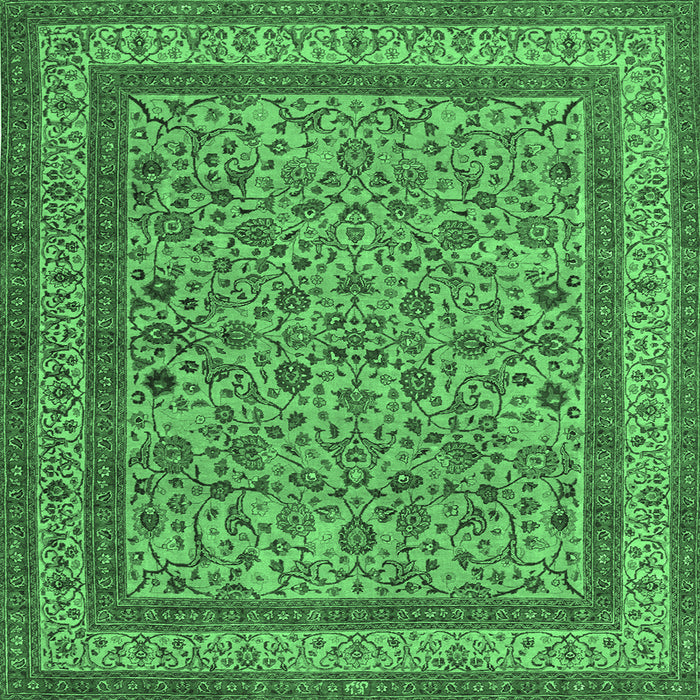 Square Persian Emerald Green Traditional Rug, tr69emgrn