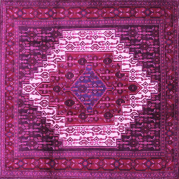 Square Machine Washable Persian Pink Traditional Rug, wshtr6pnk