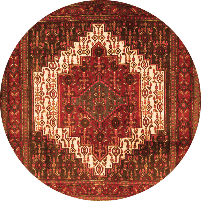 Square Persian Orange Traditional Rug, tr6org