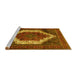 Sideview of Machine Washable Persian Yellow Traditional Rug, wshtr6yw