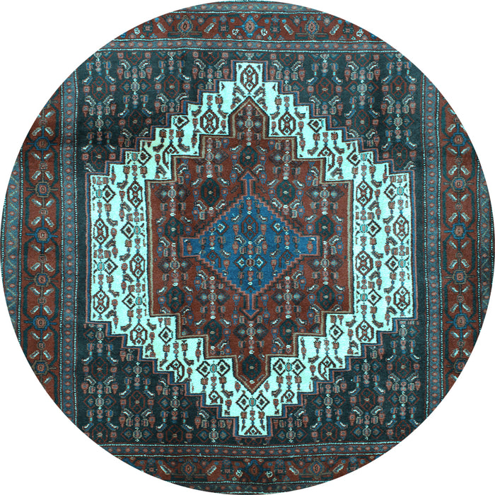 Round Persian Light Blue Traditional Rug, tr6lblu
