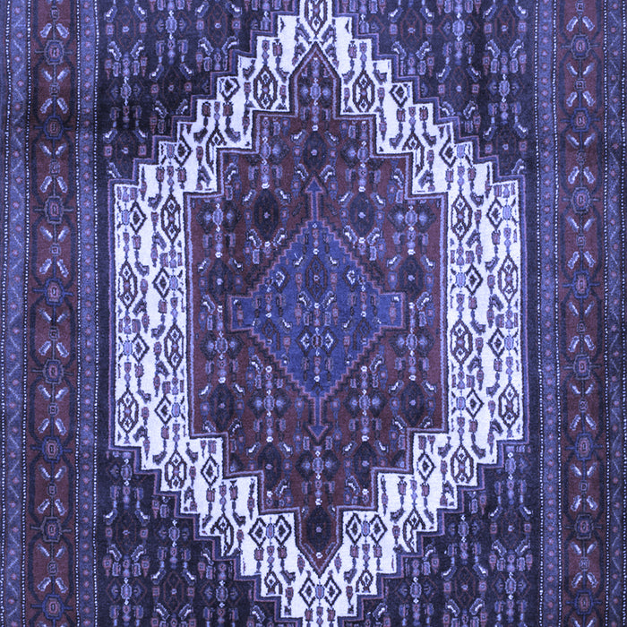 Machine Washable Persian Blue Traditional Rug, wshtr6blu