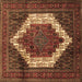 Square Machine Washable Persian Brown Traditional Rug, wshtr6brn