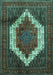 Machine Washable Persian Turquoise Traditional Area Rugs, wshtr6turq