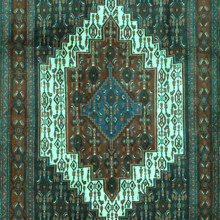 Machine Washable Persian Turquoise Traditional Area Rugs, wshtr6turq