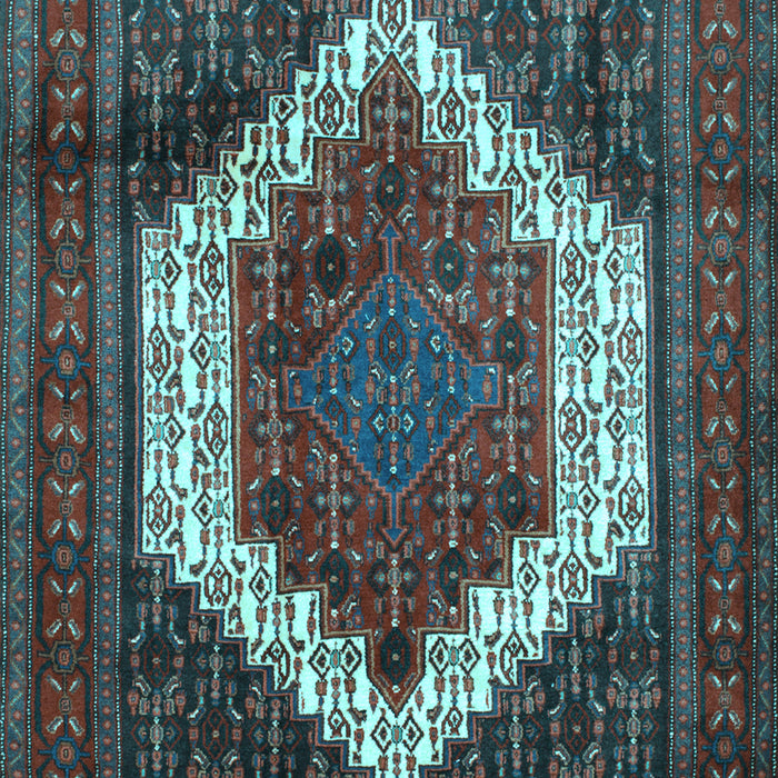 Machine Washable Persian Light Blue Traditional Rug, wshtr6lblu