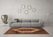 Machine Washable Persian Brown Traditional Rug in a Living Room,, wshtr6brn