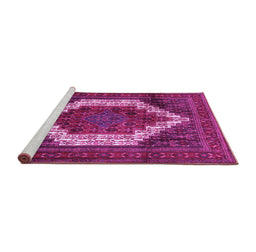 Sideview of Machine Washable Persian Pink Traditional Rug, wshtr6pnk