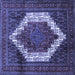 Square Persian Blue Traditional Rug, tr6blu