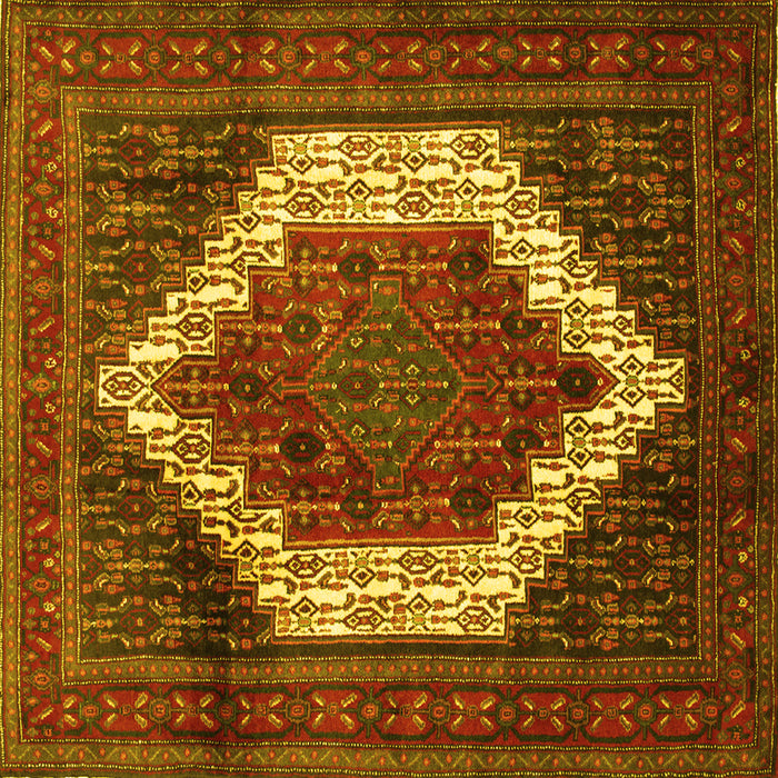 Square Persian Yellow Traditional Rug, tr6yw