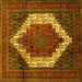 Square Persian Yellow Traditional Rug, tr6yw