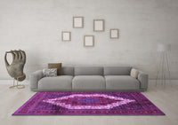 Machine Washable Persian Purple Traditional Rug, wshtr6pur