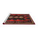 Sideview of Machine Washable Traditional Brown Rug, wshtr700