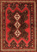 Serging Thickness of Machine Washable Persian Orange Traditional Area Rugs, wshtr700org