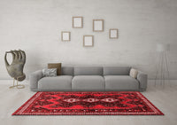 Machine Washable Persian Red Traditional Rug, wshtr700red