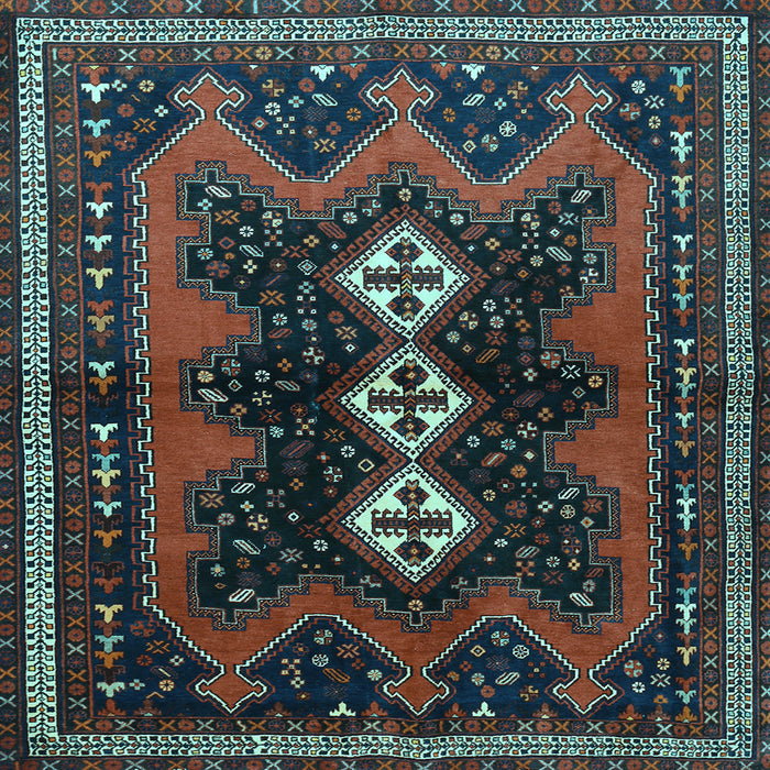 Square Persian Light Blue Traditional Rug, tr700lblu