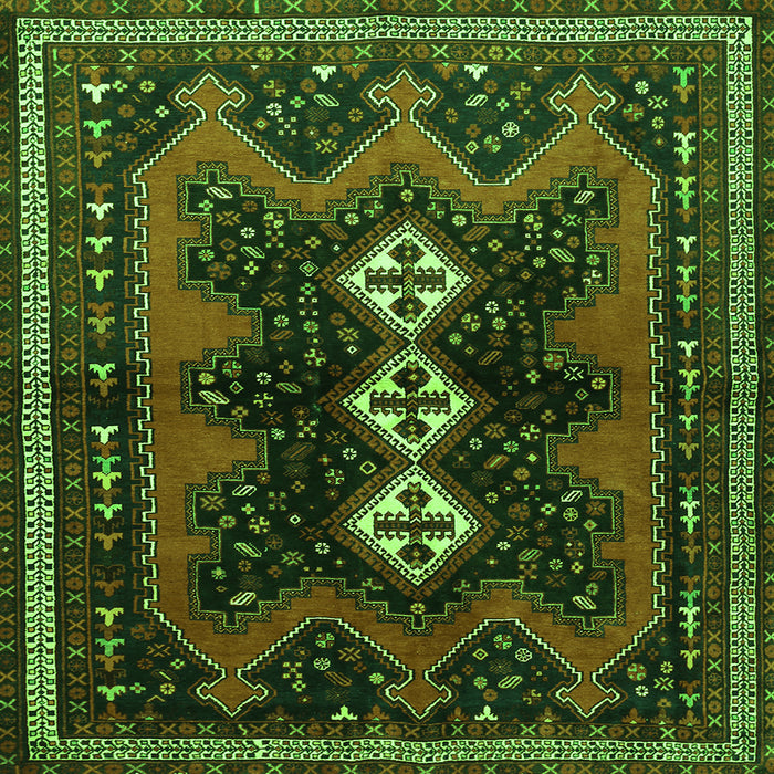 Serging Thickness of Persian Green Traditional Rug, tr700grn