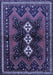 Machine Washable Persian Blue Traditional Rug, wshtr700blu