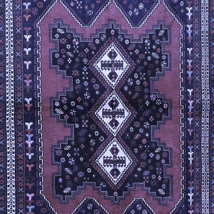Machine Washable Persian Blue Traditional Rug, wshtr700blu