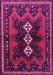 Machine Washable Persian Pink Traditional Rug, wshtr700pnk