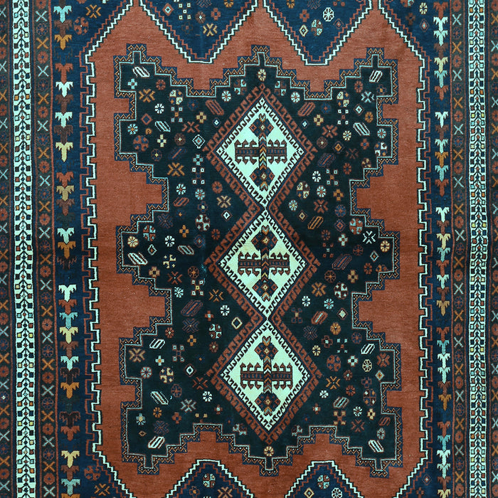 Machine Washable Persian Light Blue Traditional Rug, wshtr700lblu