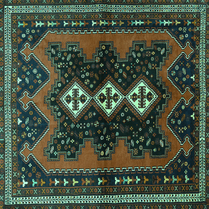 Square Persian Turquoise Traditional Rug, tr700turq