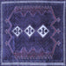 Square Persian Blue Traditional Rug, tr701blu
