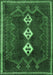 Machine Washable Persian Emerald Green Traditional Area Rugs, wshtr701emgrn