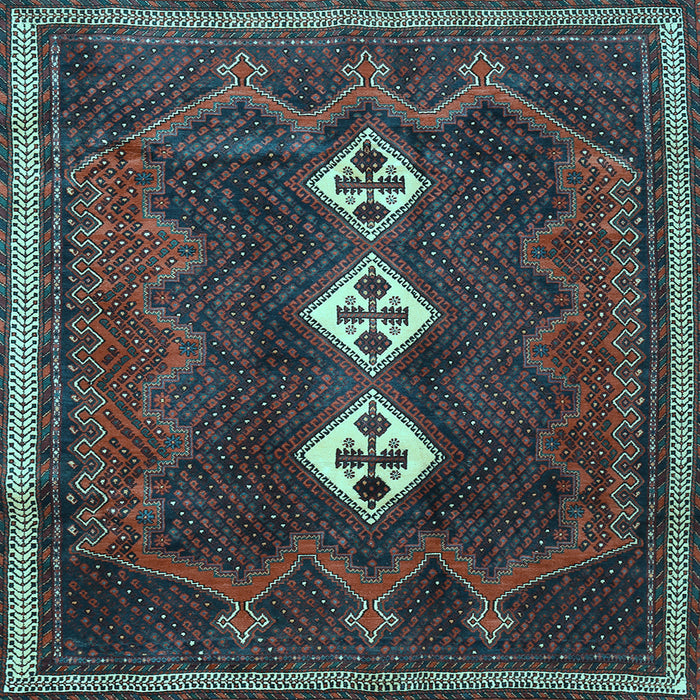 Square Persian Light Blue Traditional Rug, tr701lblu
