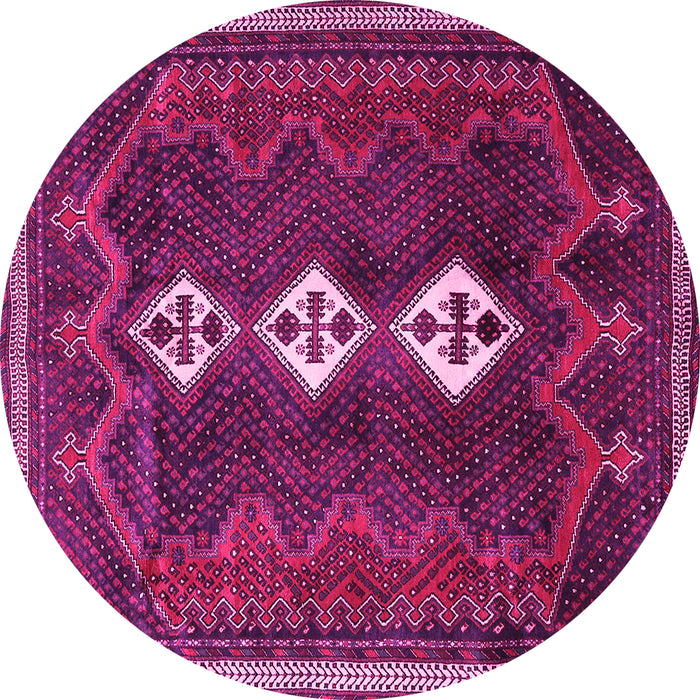 Round Persian Pink Traditional Rug, tr701pnk