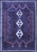 Machine Washable Persian Blue Traditional Rug, wshtr701blu