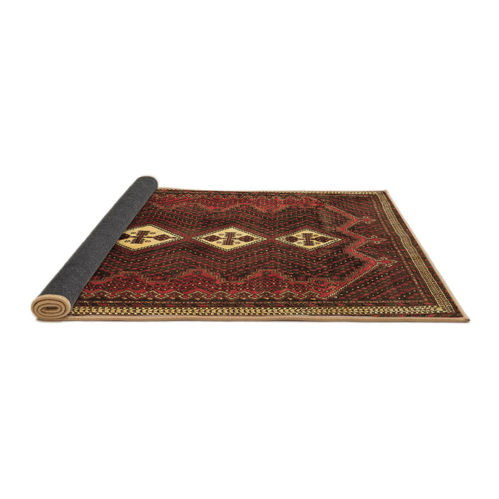 Sideview of Persian Brown Traditional Rug, tr701brn