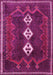 Machine Washable Persian Pink Traditional Rug, wshtr701pnk