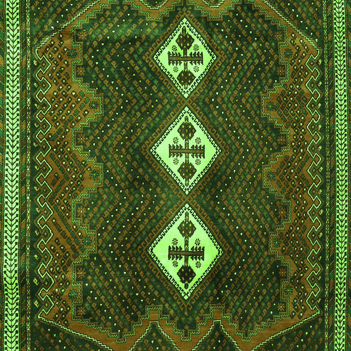 Serging Thickness of Machine Washable Persian Green Traditional Area Rugs, wshtr701grn