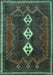 Machine Washable Persian Turquoise Traditional Area Rugs, wshtr701turq