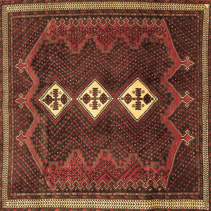 Square Persian Brown Traditional Rug, tr701brn