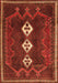 Serging Thickness of Machine Washable Persian Orange Traditional Area Rugs, wshtr701org