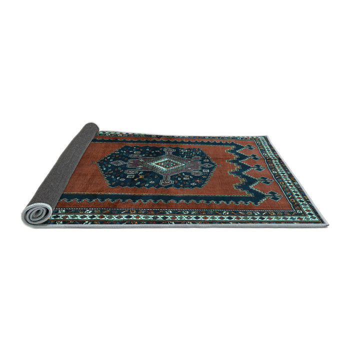 Sideview of Persian Light Blue Traditional Rug, tr702lblu