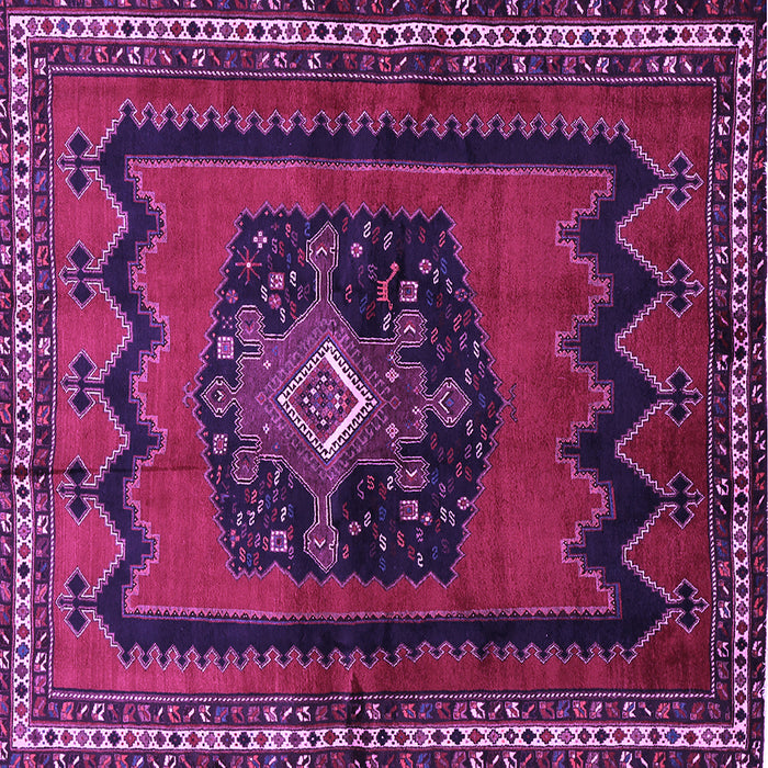 Square Persian Purple Traditional Rug, tr702pur