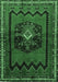 Machine Washable Persian Emerald Green Traditional Area Rugs, wshtr702emgrn